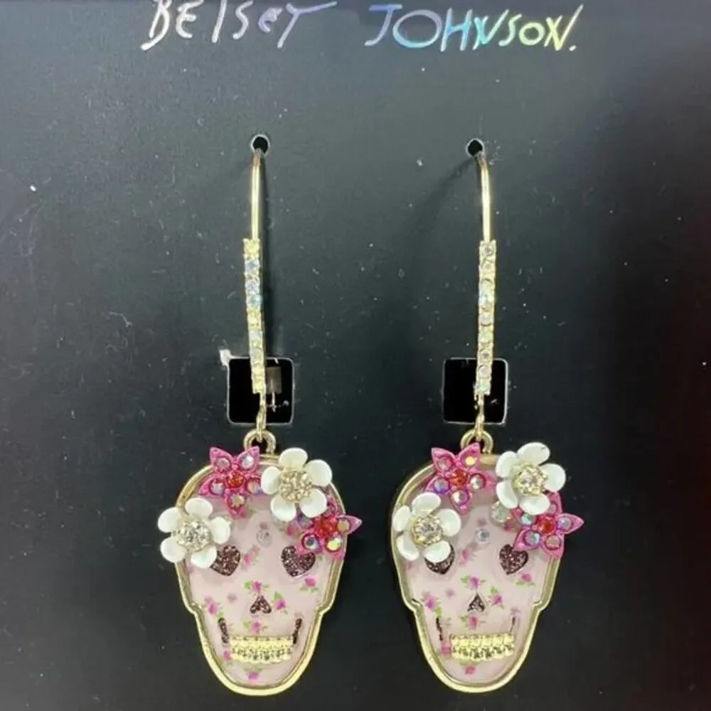 Betsey Johnson Pink Halloween Day Of The Dead Dia‎ De los Muertos New